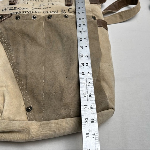 Canvas and Leather women’s bag - up cycled - Picture 9 of 9